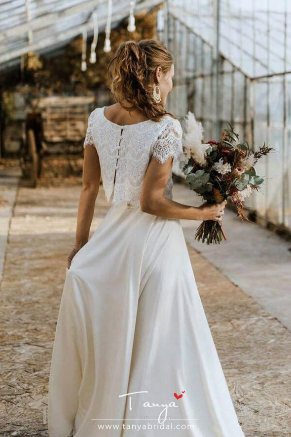 Bohemian Two Pieces Wedding Dresses