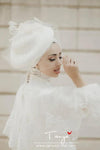 Muslim White Wedding Dresses With Wrap TBW25