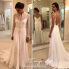 Vintage Lace Long Sleeves Mermaid Two Pieces Wedding Dress TBW34