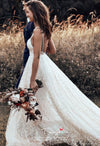 Dot Tulle V-neck bodice Bridal Gowns ZW108