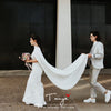 Major Modern Jumpsuit Cape Wedding Dresses Chic Vestido de Noiva ZW179