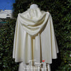 Ivory Silk Satin Wedding Cloak shawl jacket hooded Cape Bridal Accessories DJ076