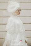 Muslim White Wedding Dresses With Wrap TBW25