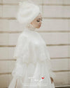 Muslim White Wedding Dresses With Wrap TBW25