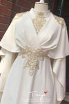 Full Sleeve Robe De Soiree Dubai Moroccan Kaftan Evening Dresses