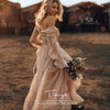 Whimsical Boho Wedding Dresses Lace Long Sleeve GYPSY Striking Bridal Gowns Hippie Style Abiti da sposa Romantic Brides ZW126