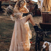 Whimsical Boho Wedding Dresses Lace Long Sleeve GYPSY Striking Bridal Gowns Hippie Style Abiti da sposa Romantic Brides ZW126