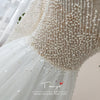 One Shoulder pearls Wedding Dress Tulle Skirts Luxury Bridal Gowns robe de marrige Noivas ZW023