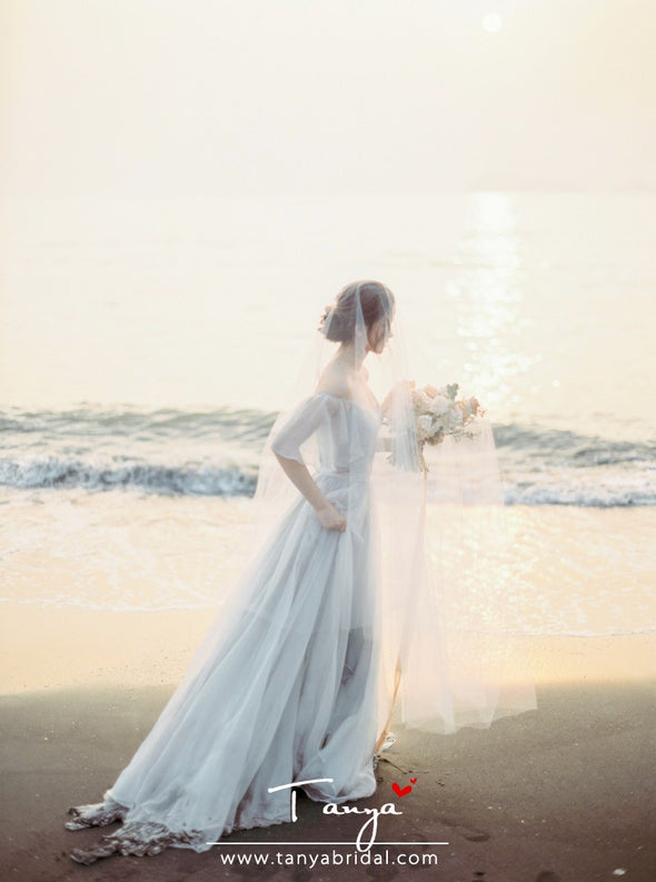 Bohemian Wedding Dress A Line Beach Style TBW36