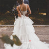 Multi-Layered Skirt Sexy Wedding Dresses Highlights A Thin Waist Elegance bridal Gowns Bare Back Vestido De Noiva Sposa ZW184