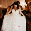 A Line Plus Size Sweetheart Lace Wedding Dresses TBW46