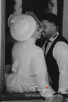 Elegant Long Muslim Wedding Bridal Gown Lace Edge Tulle Bride Dress