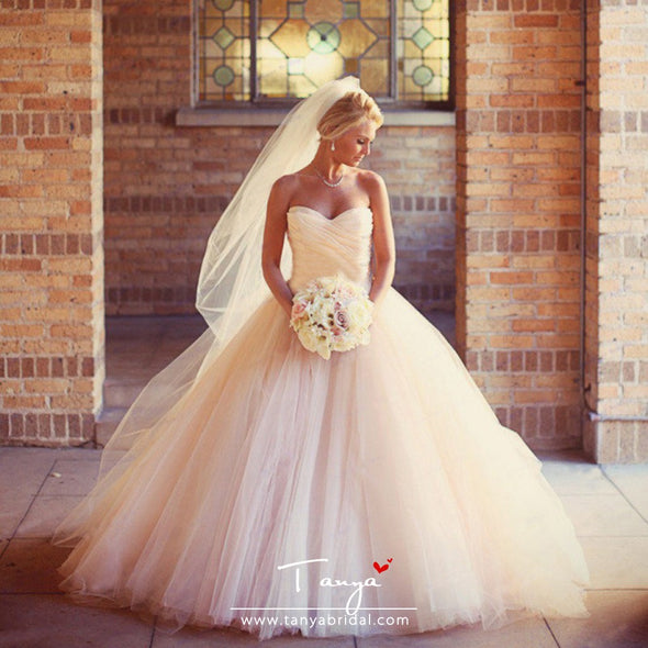 Pink Ball Gown Luxury Wedding Dresses