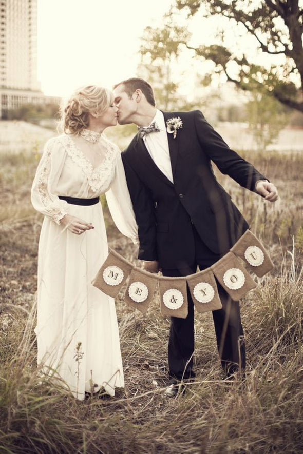 Long Sleeves Bohemian A Line Chiffon Wedding Bridal Dress  TB1374