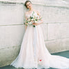 Blush Pink Wedding Dresses Dreamy Romantic Bridal Gowns Robe De Soriee DW208