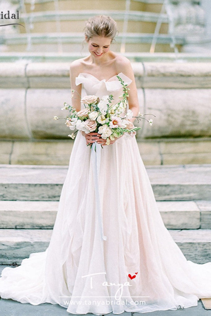 Dreamy Romantic Bridal Gowns Robe De Soriee DW208 – TANYA BRIDAL Dreamy Romantic Bridal Gowns Robe De Soriee DW208 – TANYA BRIDAL
