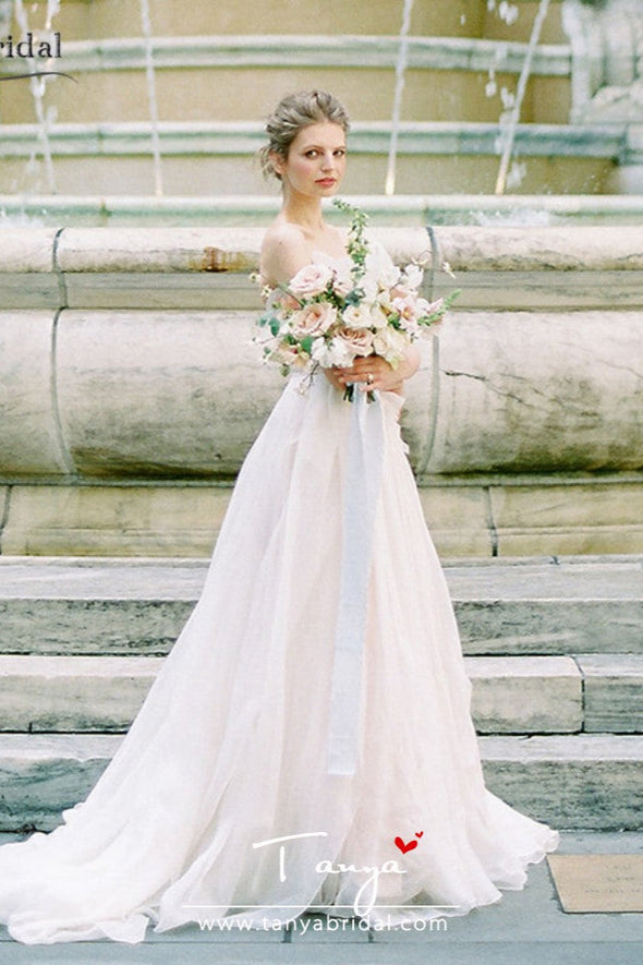 Dreamy Romantic Bridal Gowns Robe De Soriee DW208