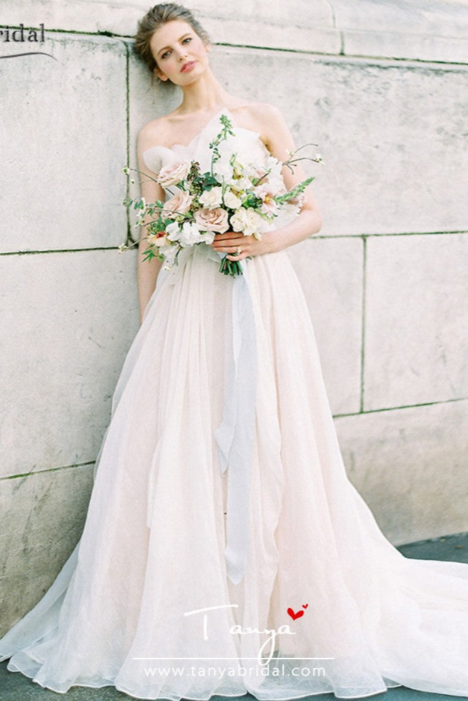 Dreamy Romantic Bridal Gowns Robe De Soriee DW208 – TANYA BRIDAL Dreamy Romantic Bridal Gowns Robe De Soriee DW208 – TANYA BRIDAL