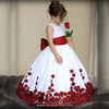 Flower Girl Dresses With Rose Petal TBF017