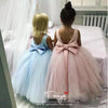 Girls Pageant Dress Bow Ribbon Floor Length Communion Party Gowns