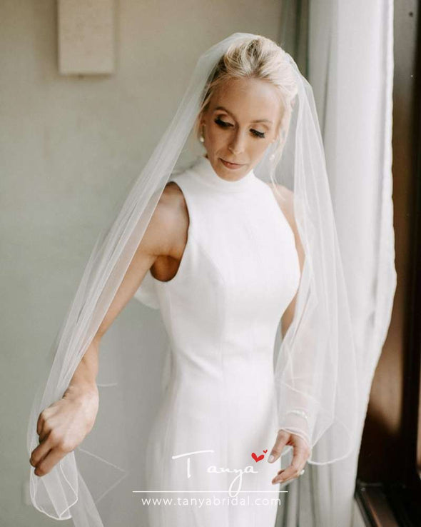 Mermaid HighNeck Wedding Dresses elegant Vintage Bridal Gowns Vestido de noivas ZW0251