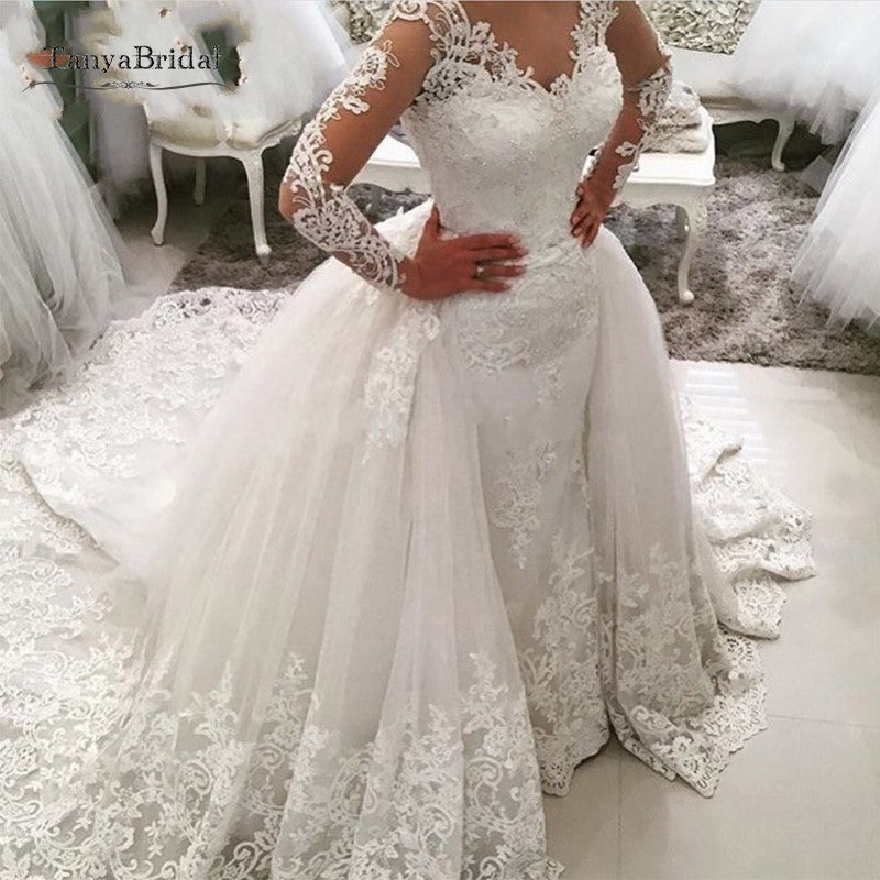 Luxury Princess Wedding Gown Long Sleeve Bridal Dress Dubai Luxury  Embroidery Wedding Gown Personalization Please Contact the Seller - Etsy  Israel