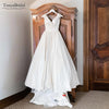 Satin Wedding Ball Gowns Off Shoulder Simple Elegant Bridal Gowns Country Vestido de Noivas DW215