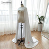 Soft Satin Long Wedding Cape Elegant Wedding Bridal Cloak Unique Wrap Women Shawls DJ102