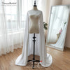 Soft Satin Long Wedding Cape Elegant Wedding Bridal Cloak Unique Wrap Women Shawls DJ102