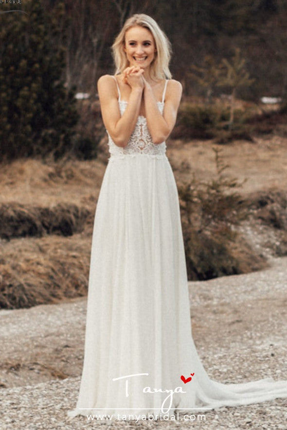 Bohemian Chiffon Wedding Dresses Vestido De Noivas Chic DW202