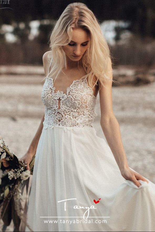 Bohemian Chiffon Wedding Dresses Vestido De Noivas Chic DW202