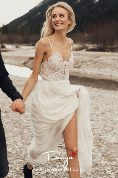 Bohemian Chiffon Wedding Dresses Vestido De Noivas Chic DW202
