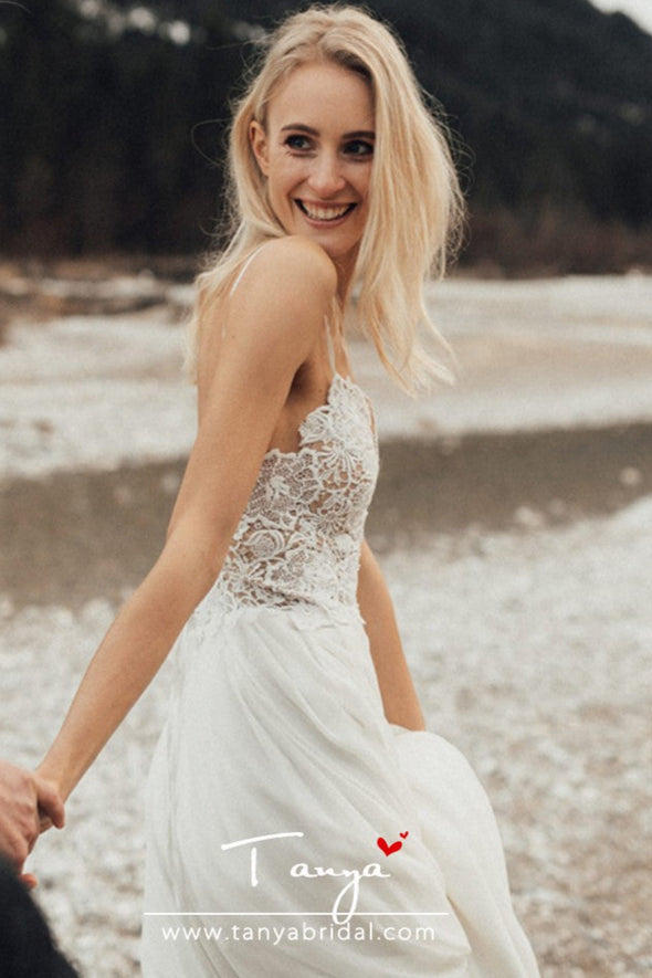Bohemian Chiffon Wedding Dresses Vestido De Noivas Chic DW202