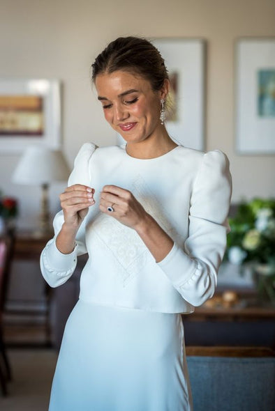 Simple Long Sleeves Wedding Dresses