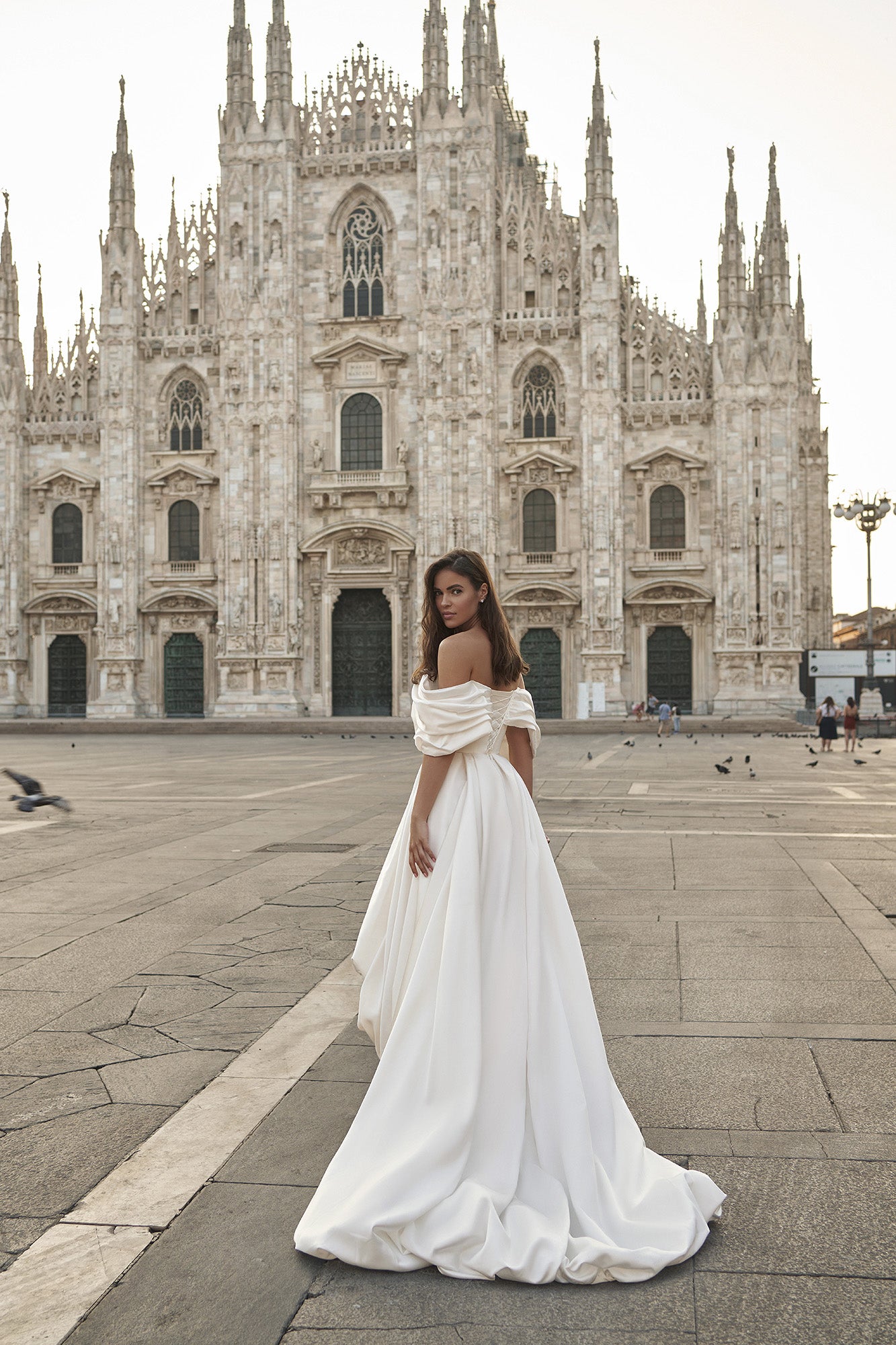 Short Front Long Back High Low Satin Wedding Gown New – TANYA BRIDAL Short Front Long Back High Low Satin Wedding Gown New – TANYA BRIDAL