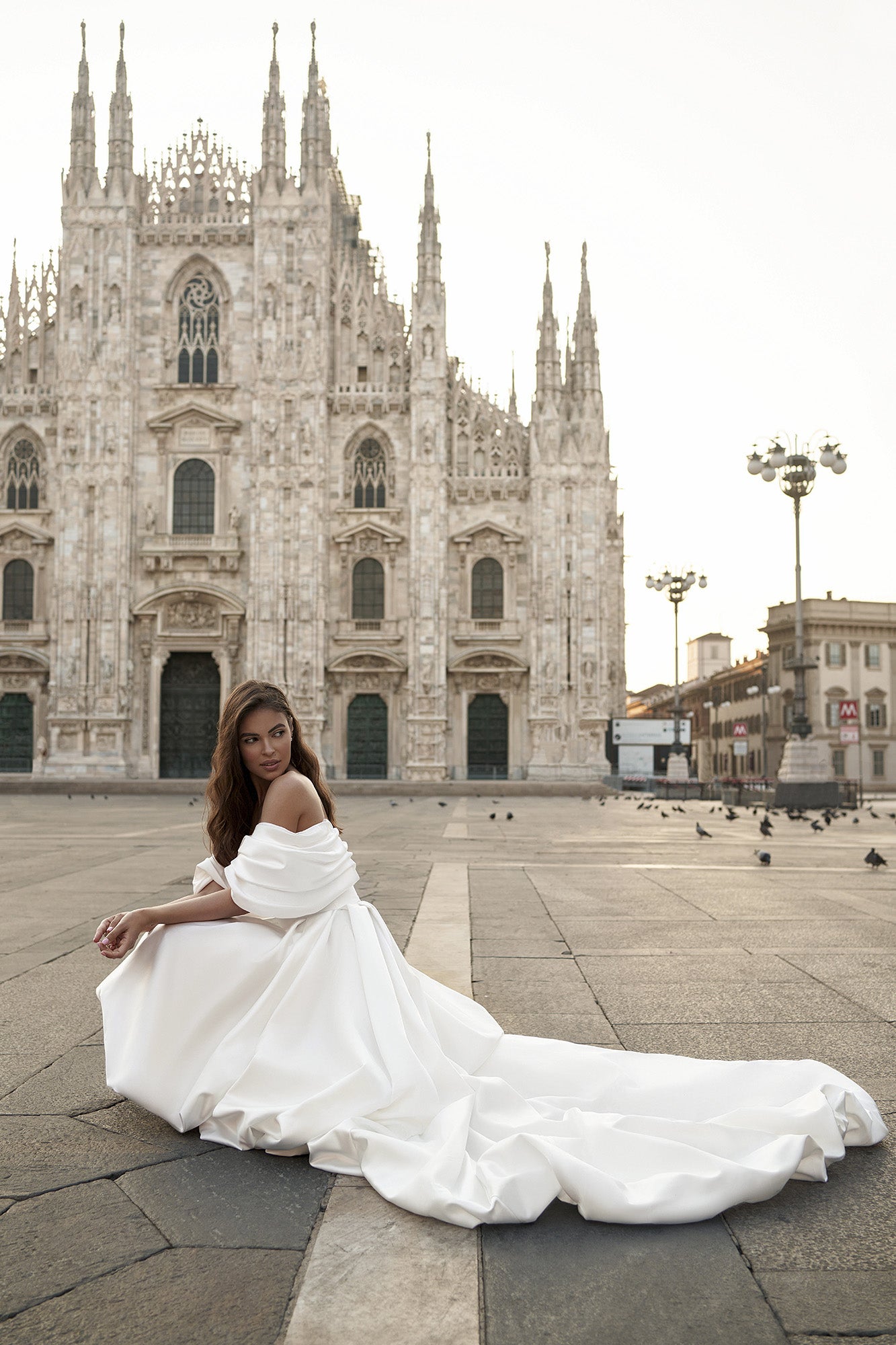 Short Front Long Back High Low Satin Wedding Gown New TANYA BRIDAL Short Front Long Back High Low Satin Wedding Gown New TANYA BRIDAL