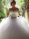 Ball Gown Wedding Dresses Jewel Neck Court Train