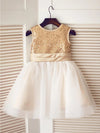 A-Line Knee Length Pageant Flower Girl Dresses