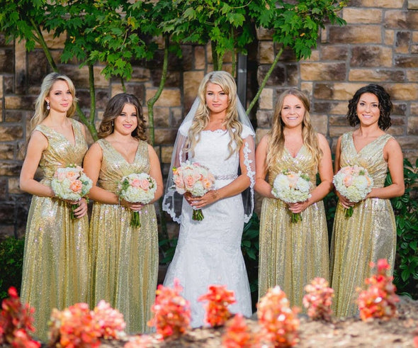 Rose gold bridesmaid dress / 'Rosie' / Sequin bridesmaid dress / Wedding party / Blush bridesmaids / Flattering sparkle / All Sizes
