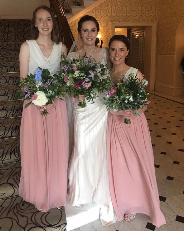 Forest Green Chiffon Long Bridesmaid Skirt