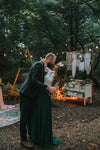 Forest Green Chiffon Long Bridesmaid Skirt / Bridesmaid Separates/ Wedding Skirt