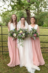 Forest Green Chiffon Long Bridesmaid Skirt / Bridesmaid Separates/ Wedding Skirt