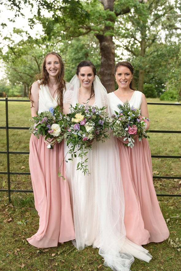 Forest Green Chiffon Long Bridesmaid Skirt