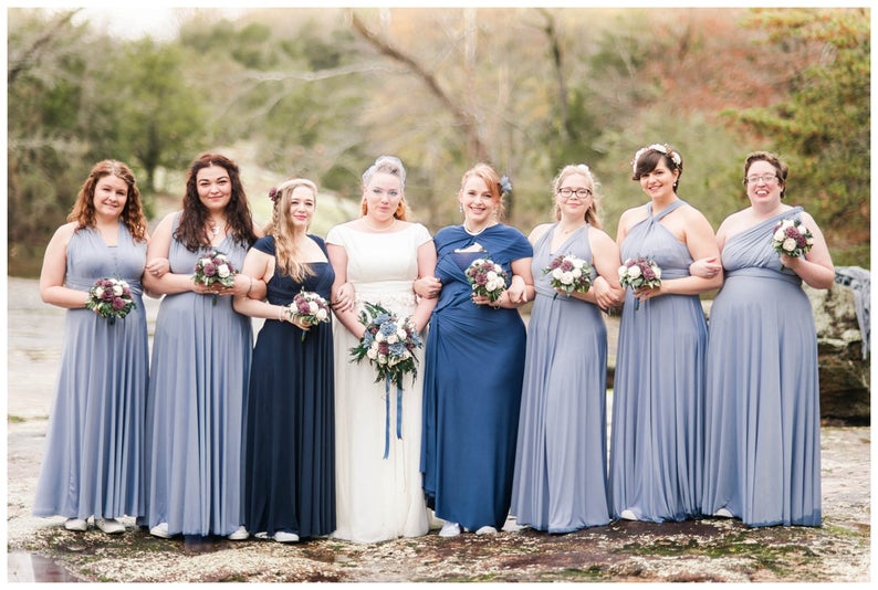 Dusty Blue Bridesmaid Dress infinity dress TANYA BRIDAL Dusty Blue Bridesmaid Dress infinity dress TANYA BRIDAL