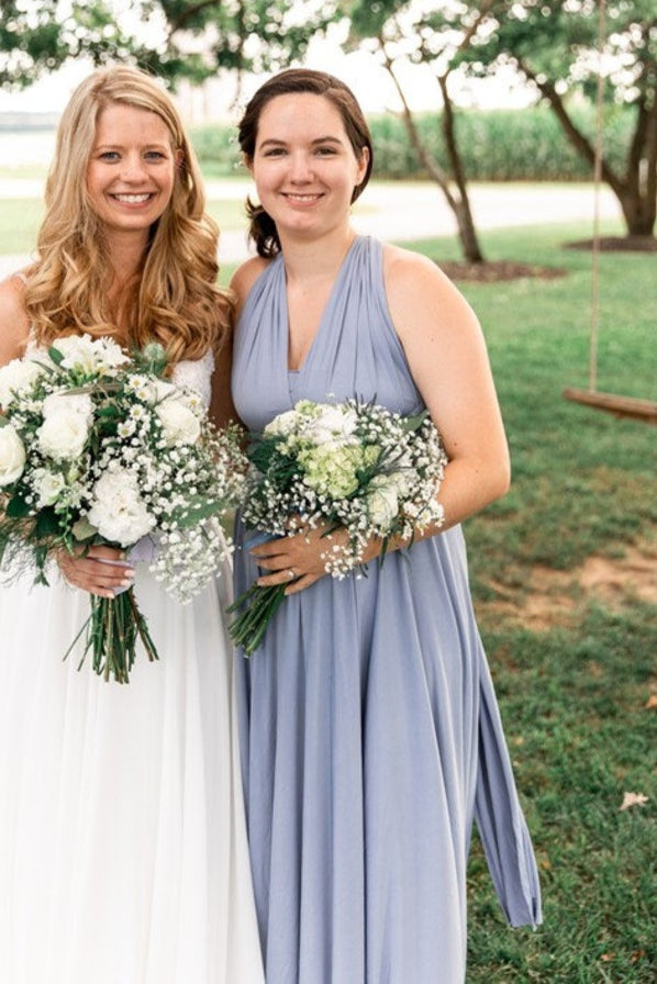 Dusty Blue Bridesmaid Dress infinity dress TANYA BRIDAL Dusty Blue Bridesmaid Dress infinity dress TANYA BRIDAL