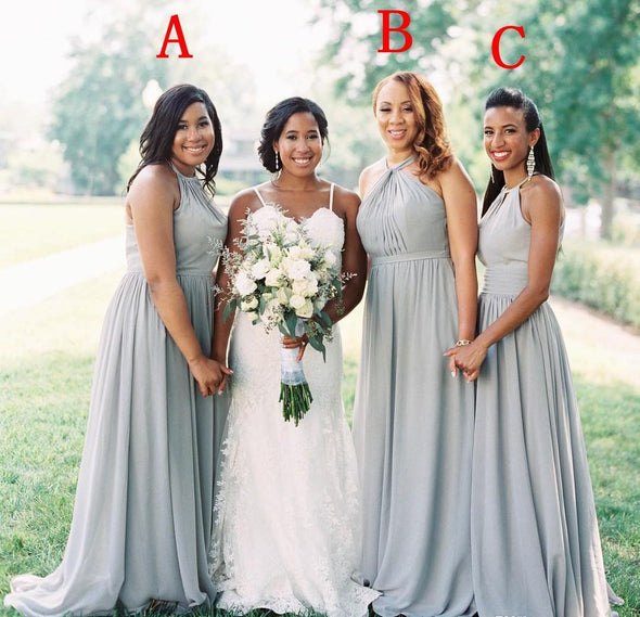 Bohemian A Line Bridesmaid Dresses Chiffon Country Style