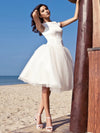 A-Line Wedding Dresses Knee Length