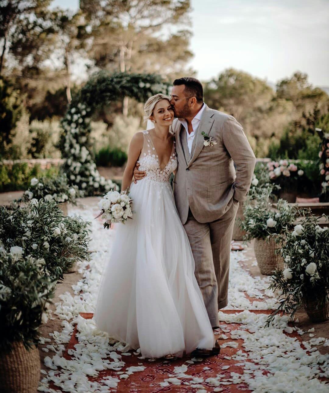 sheer strap wedding dress Davinci Bridal 50660 Fitted Lace wedding dress sheer straps Bridal Gown 2 / Ivory/Blush