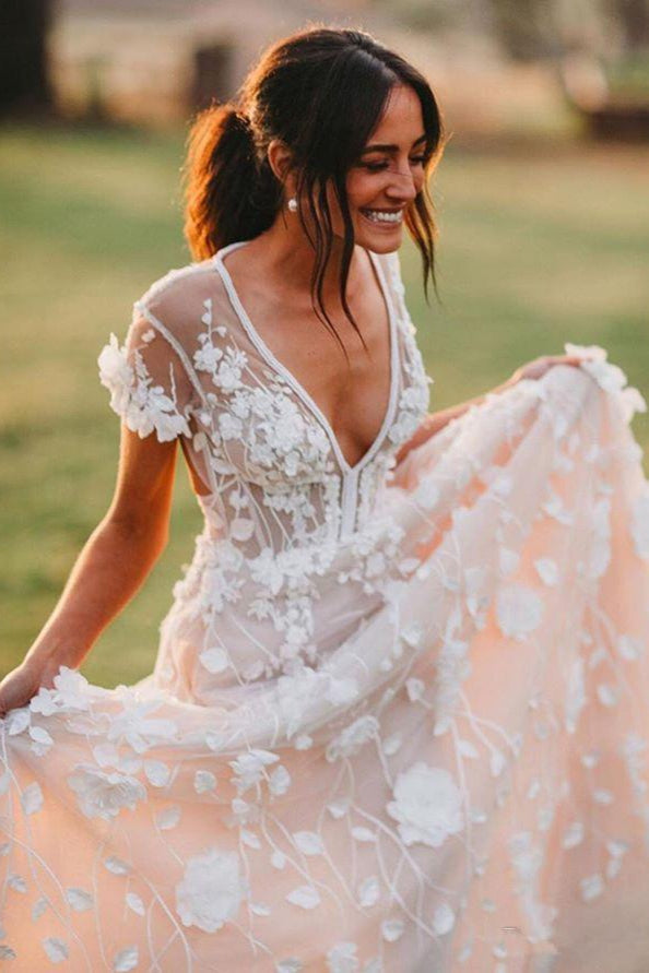 modern rustic wedding dress Lace Rustic Wedding Dresses Long Sleeve Mermaid Wedding Dress WD284 US10 / Custom Color